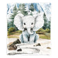 Cute Woodlands Elephant Baby Fleece Blanket
