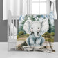 Cute Woodlands Elephant Baby Fleece Blanket