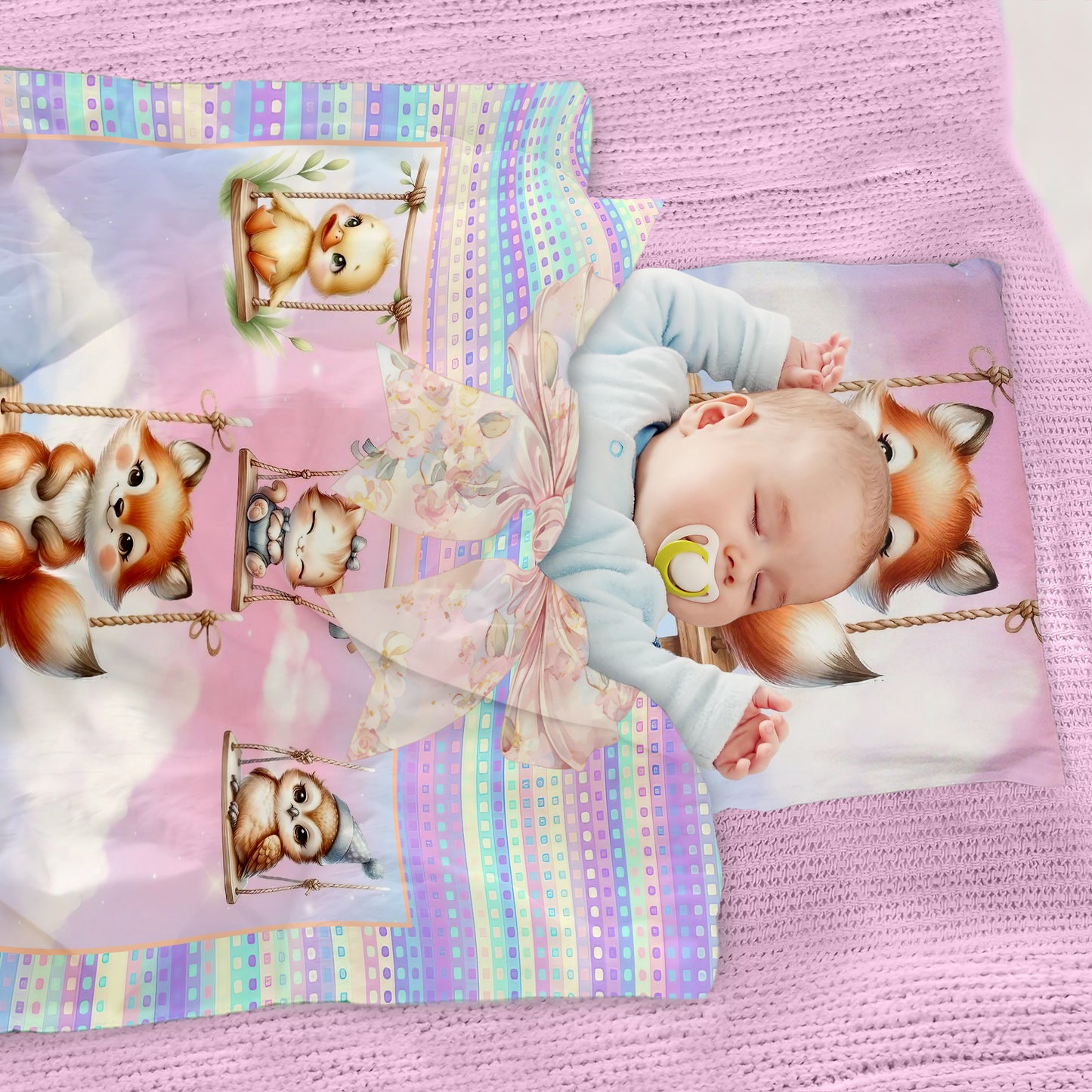 Cute Baby Animals Cot Set