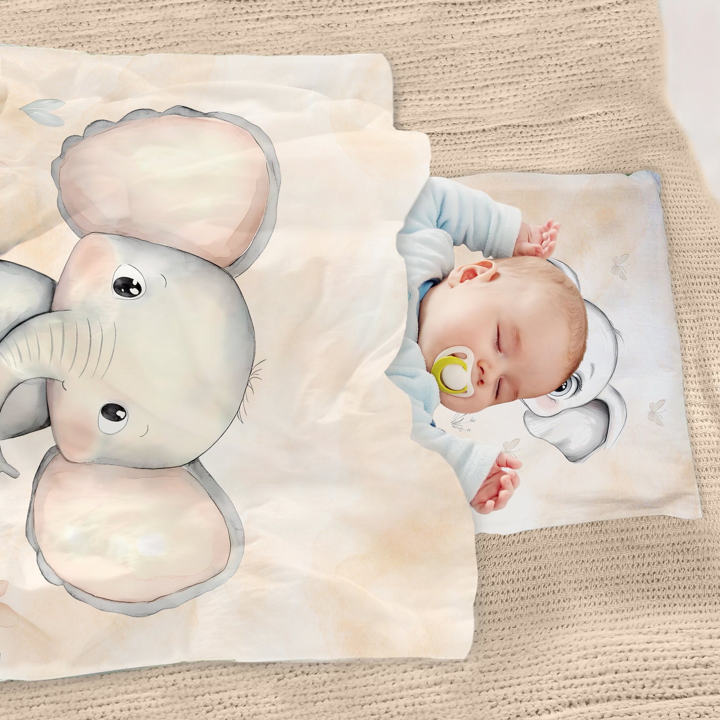 Cute Baby Elephant Cot Set by Wikus Schalkwyk