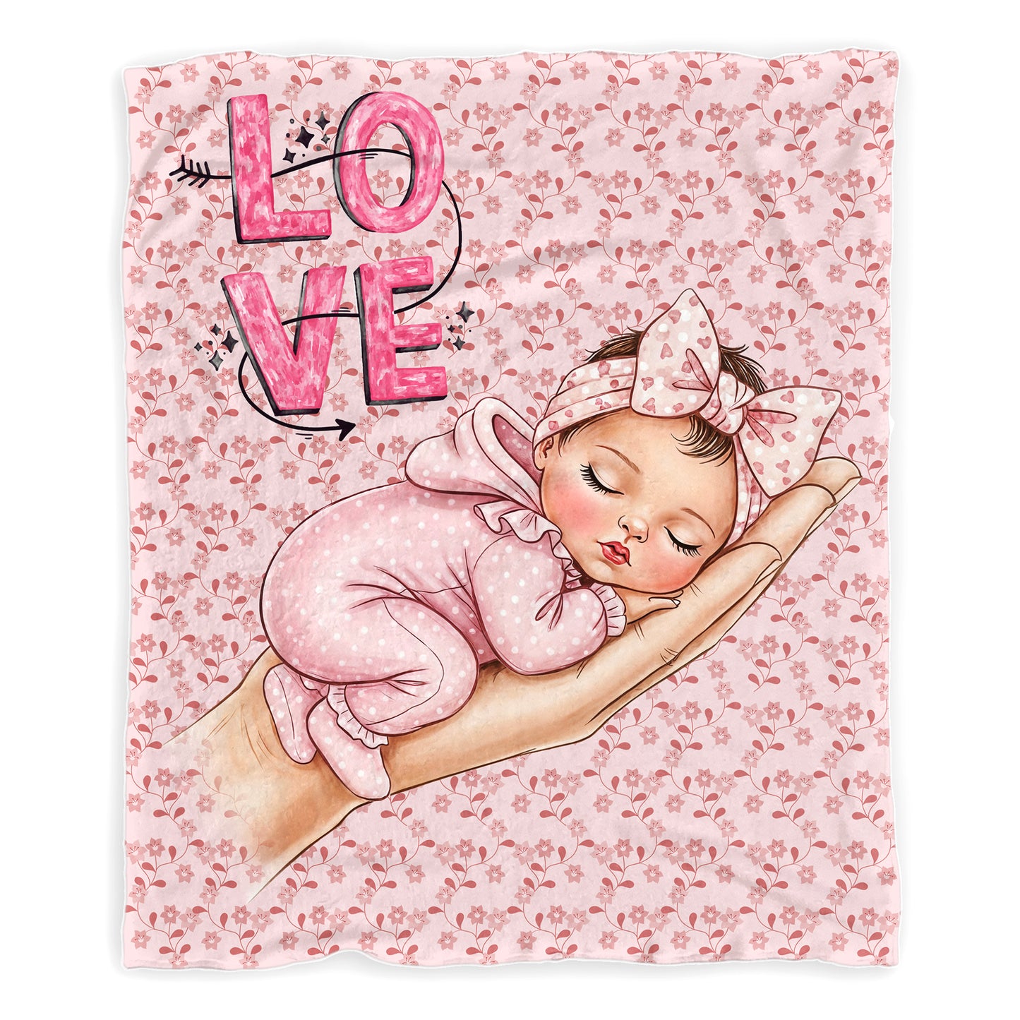 Cute Baby Girl Baby Fleece Blanket