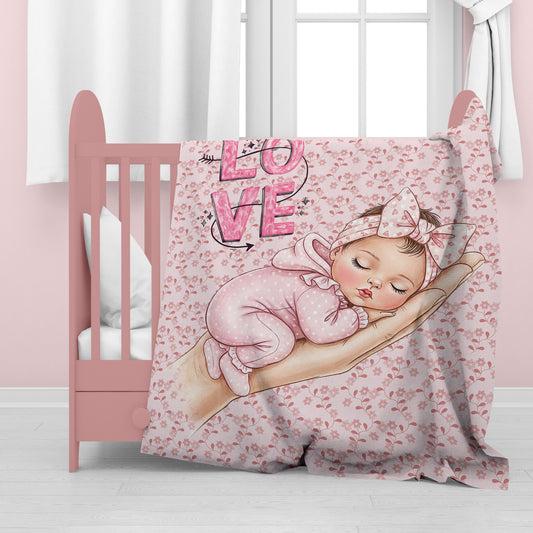 Cute Baby Girl Baby Fleece Blanket