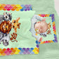 Cute Baby Safari Animals Cot Set