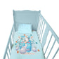 Cute Blue Bird Cot Set