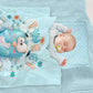 Cute Blue Bird Cot Set