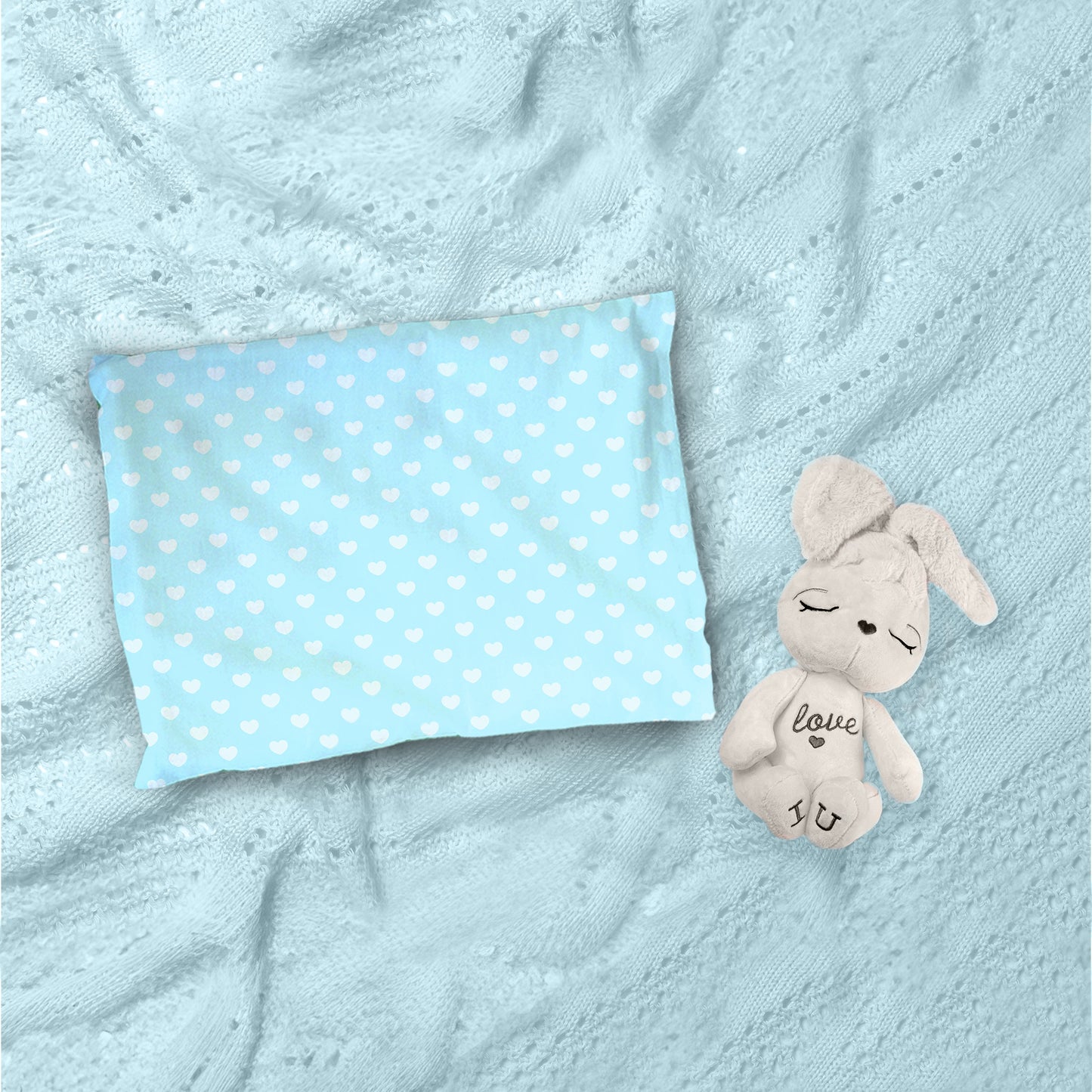 Cute Blue Bird Cot Set