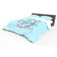 Cute Blue Bird Kids Duvet Cover Set