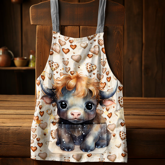 Cute Bull Hearts Apron by Mark van Vuuren