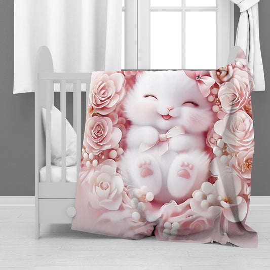 Cute Bunny Minky Blanket