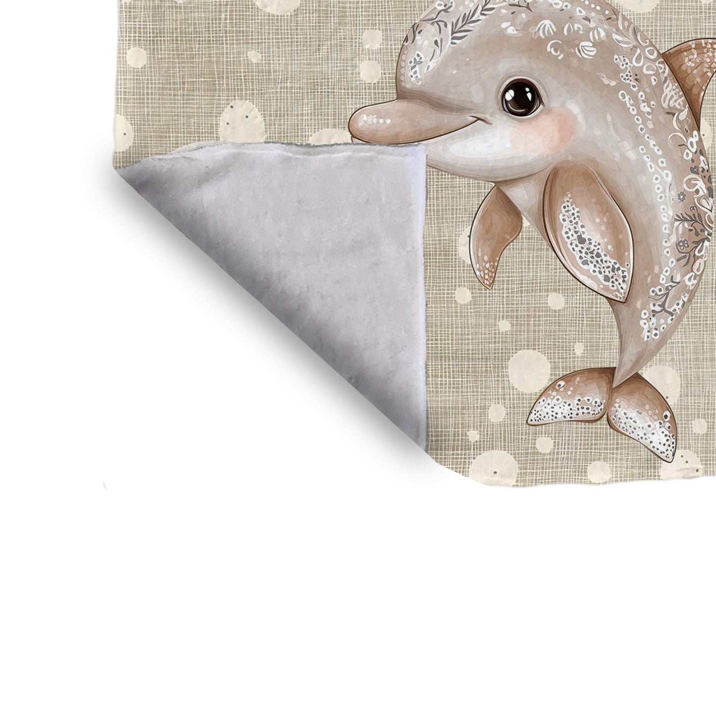 Cute Dolphins Baby Fleece Blanket by Mark van Vuuren