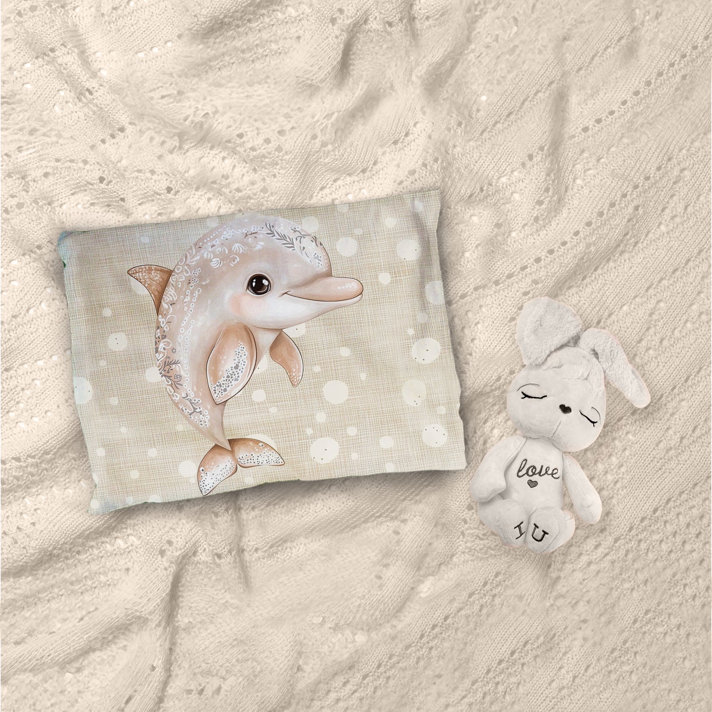 Cute Dolphins Cot Set by Mark van Vuuren