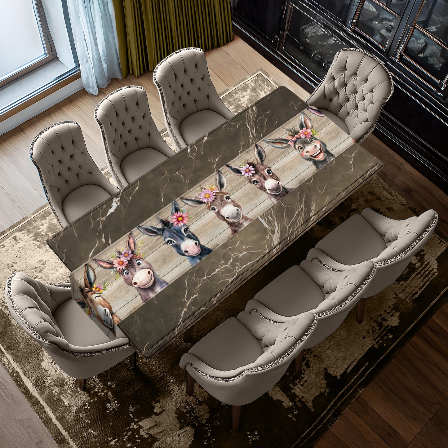 Cute Donkey Table Runner by Mark van Vuuren