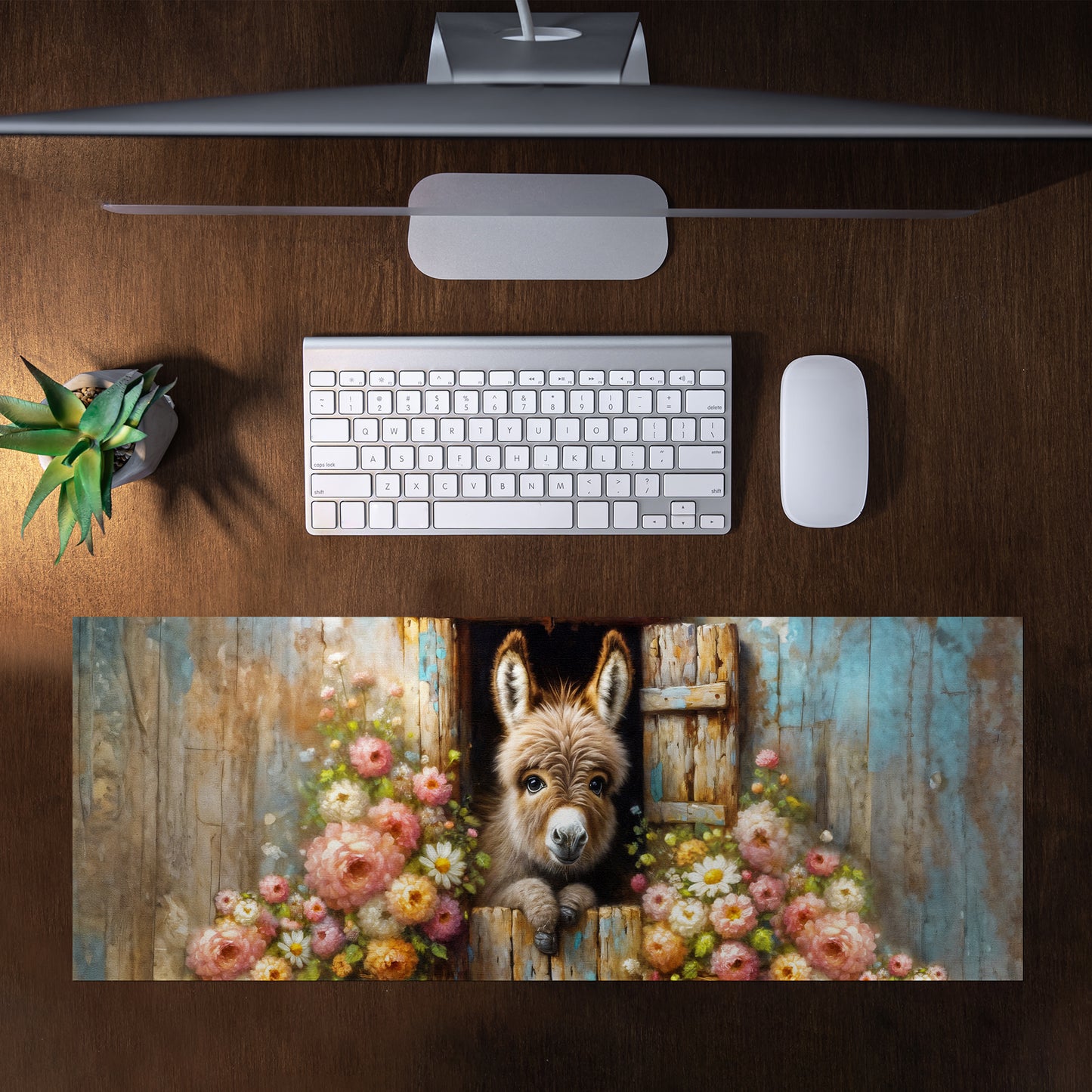 Cute Farm Donkey Desk Pad
