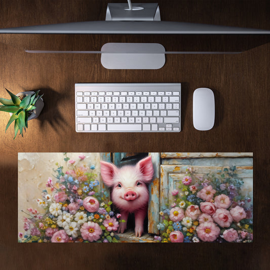 Cute Farm Piglet Desk Pad