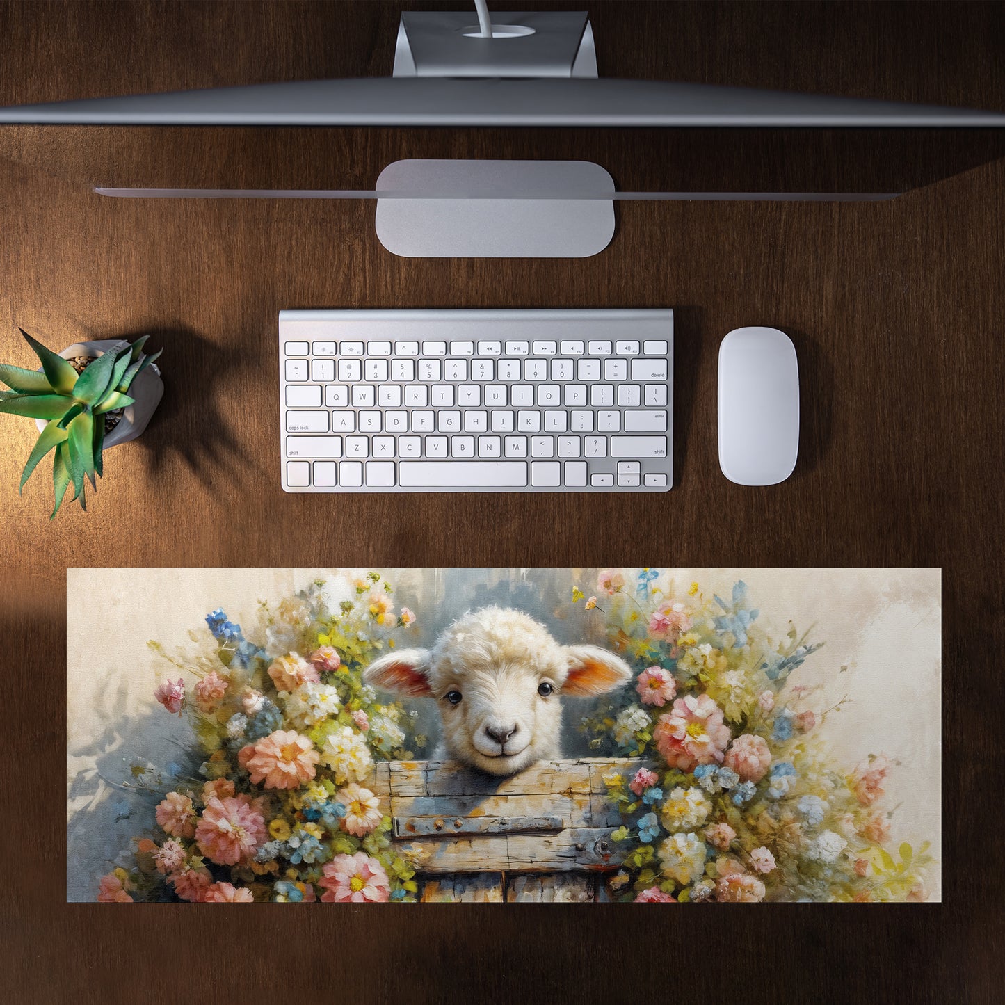 Cute Farm Sheep Desk Pad
