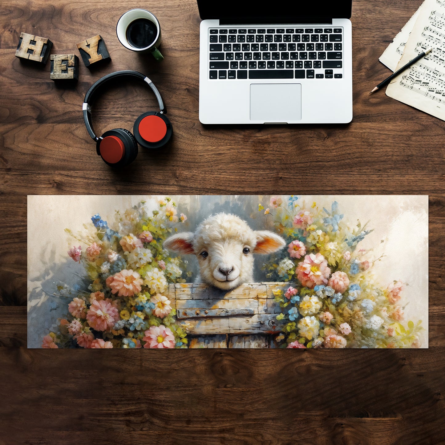 Cute Farm Sheep Desk Pad