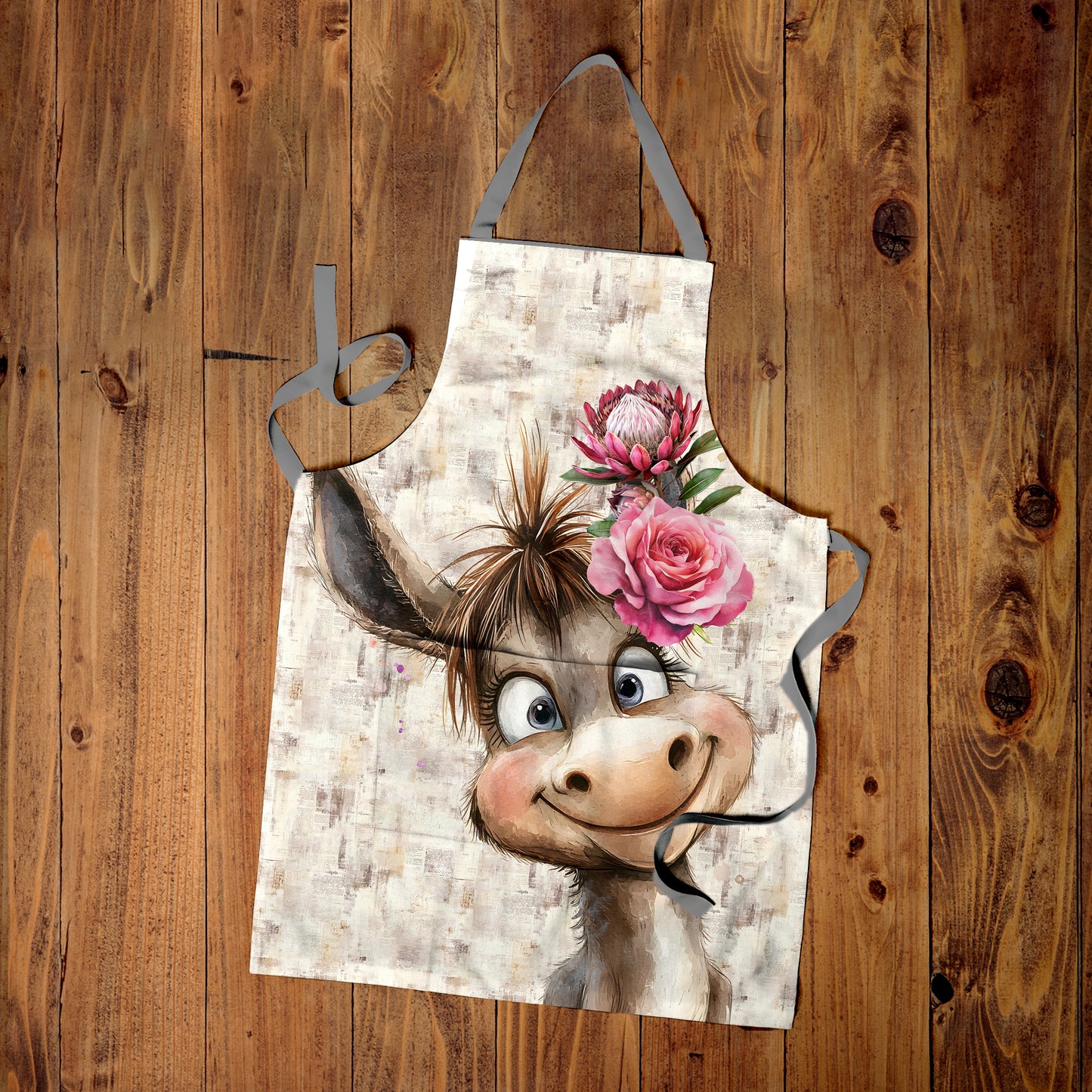 Cute Flower Donkey Apron by Mark van Vuuren