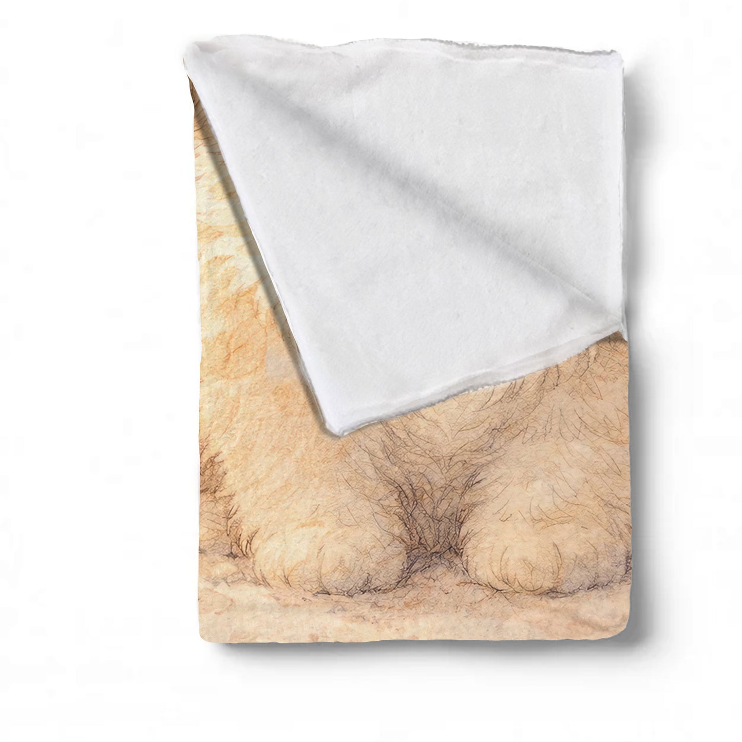 Cute Fluffy Puppy Sitting Baby Fleece Blanket by Nathan Pieterse