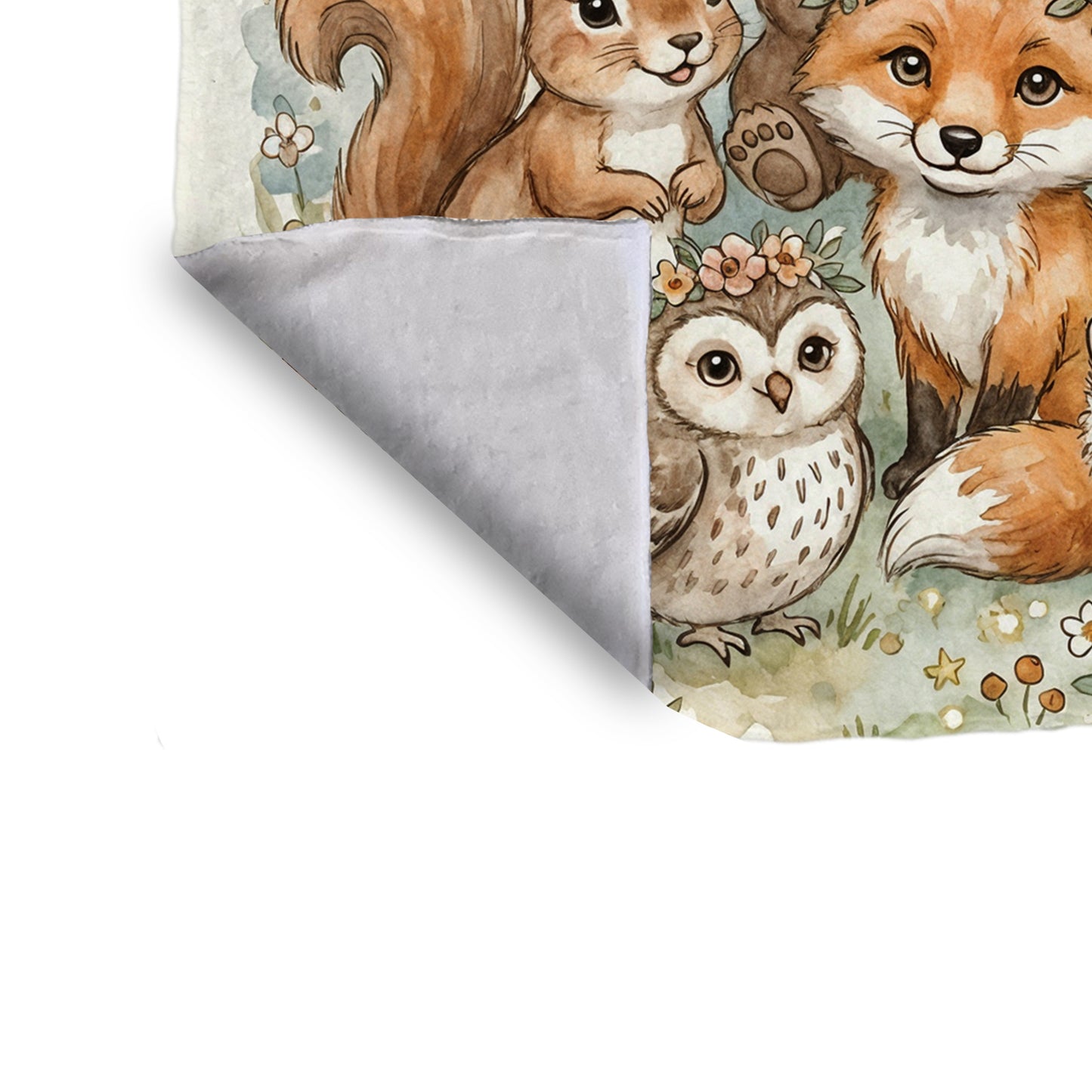 Cute Forest Animals Baby Fleece Blanket