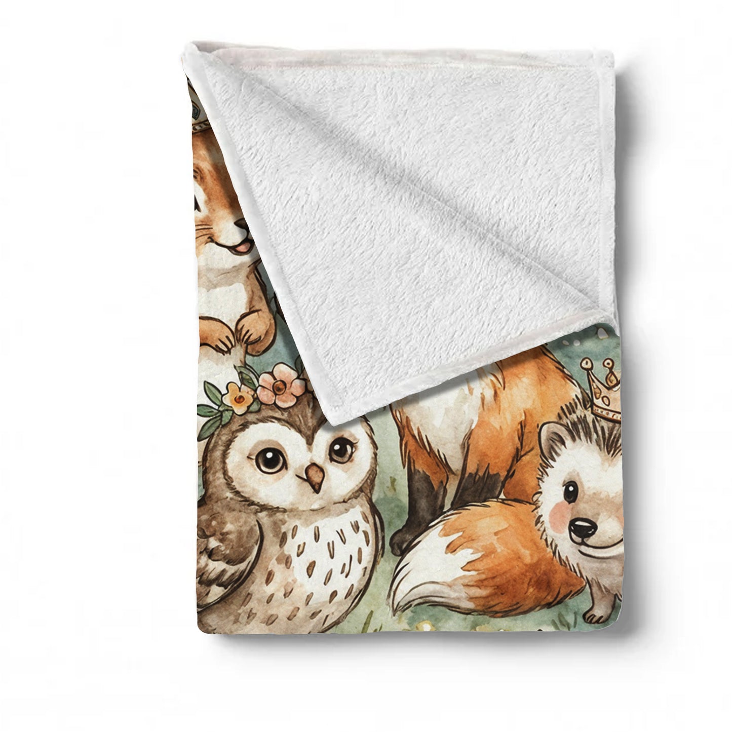 Cute Forest Animals Baby Fleece Blanket