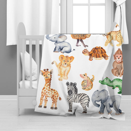 Cute Fluffy Animals Minky Blanket