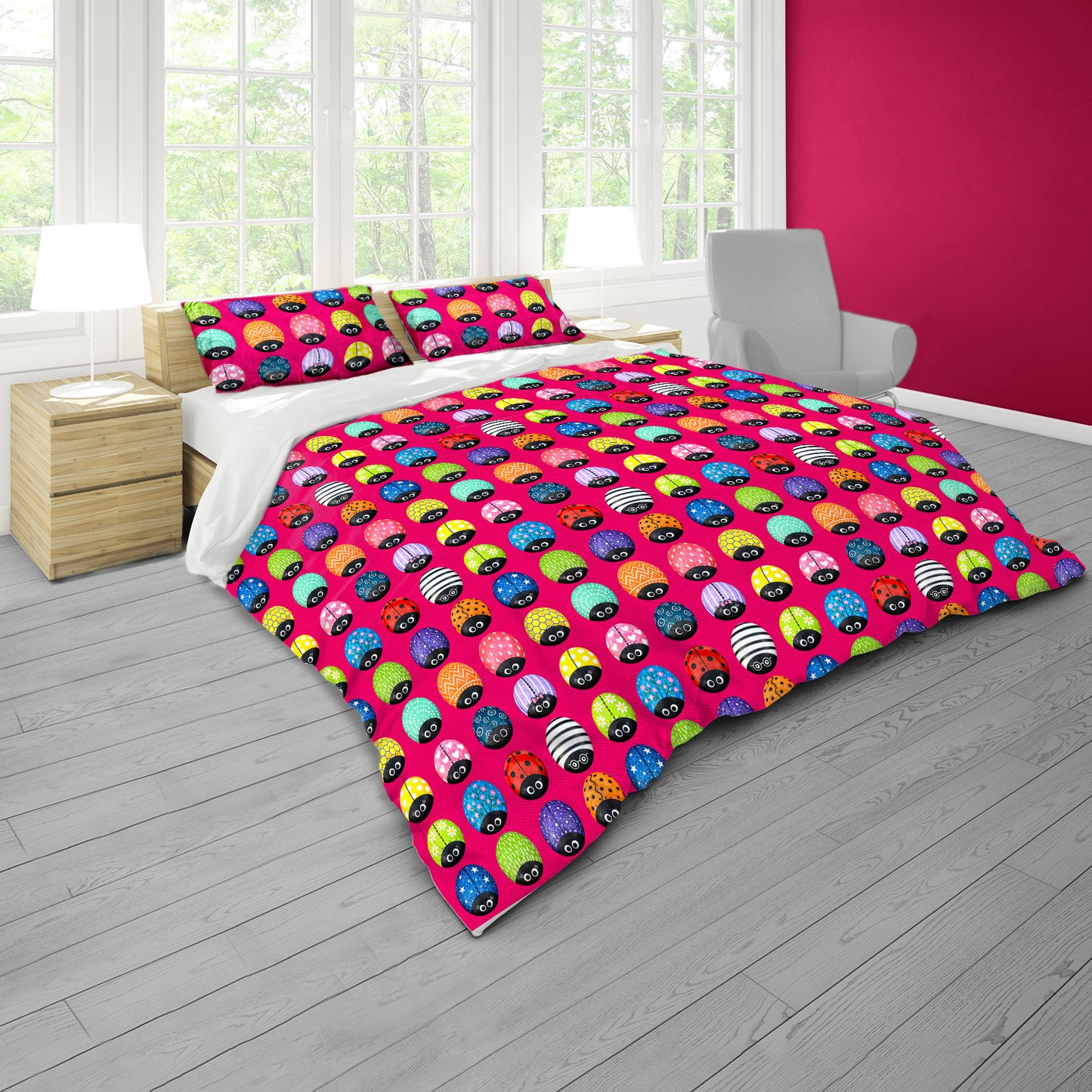 Cute Ladybug Duvet Cover Set