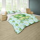 Cute Light Green Triceratops Kids Duvet Cover Set