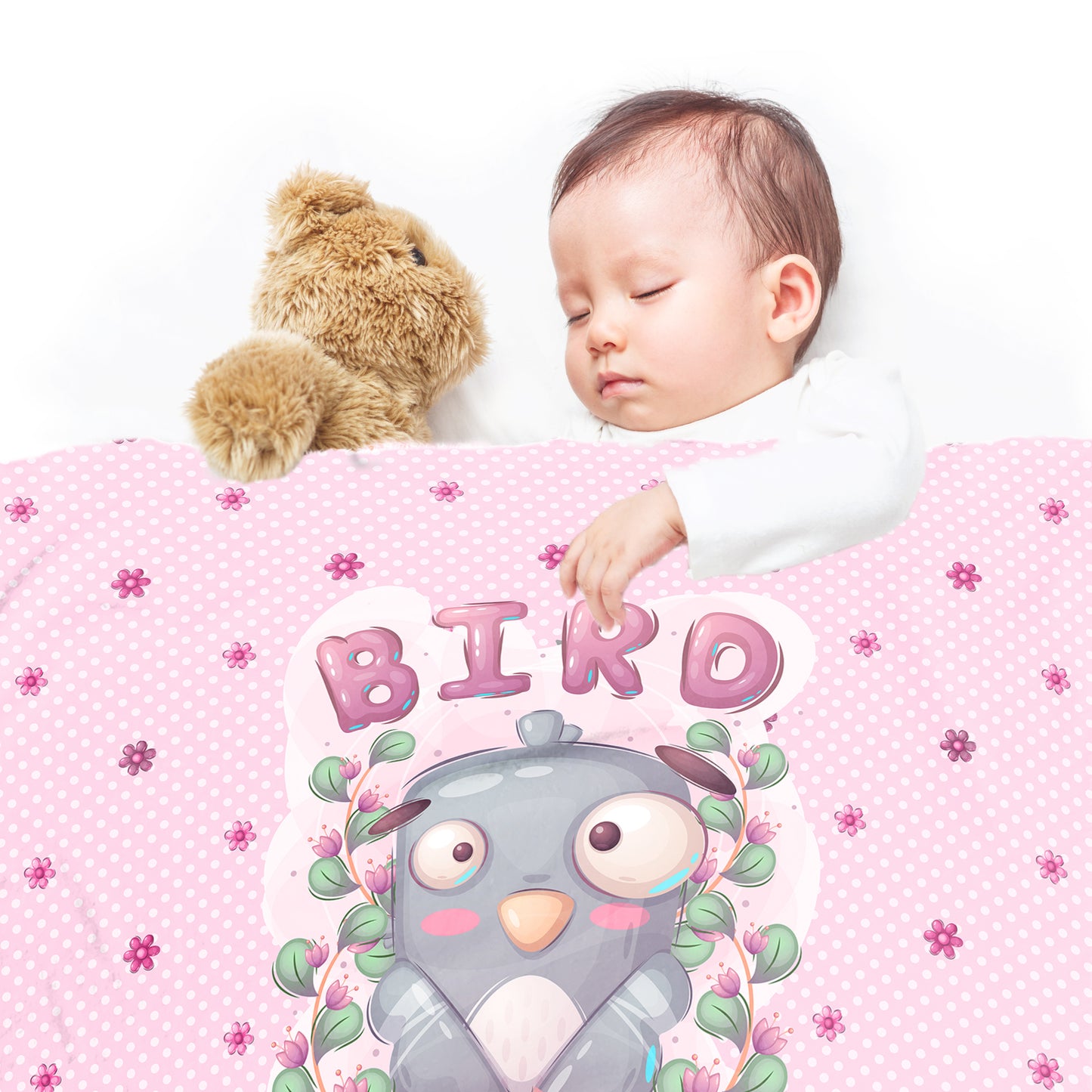 Cute Little Dove Baby Fleece Blanket
