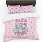 Cute Little Dove Pink Kids Duvet Cover Set