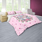 Cute Little Dove Pink Kids Duvet Cover Set