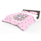 Cute Little Dove Pink Kids Duvet Cover Set