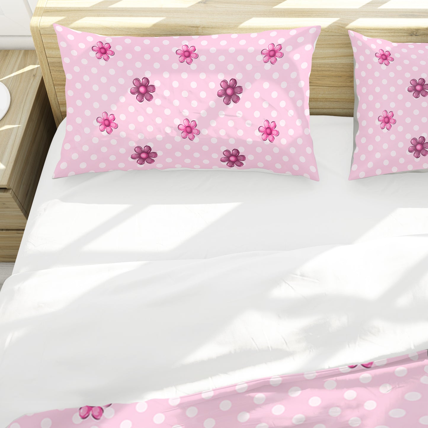 Cute Little Dove Pink Kids Duvet Cover Set
