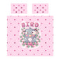 Cute Little Dove Pink Kids Duvet Cover Set