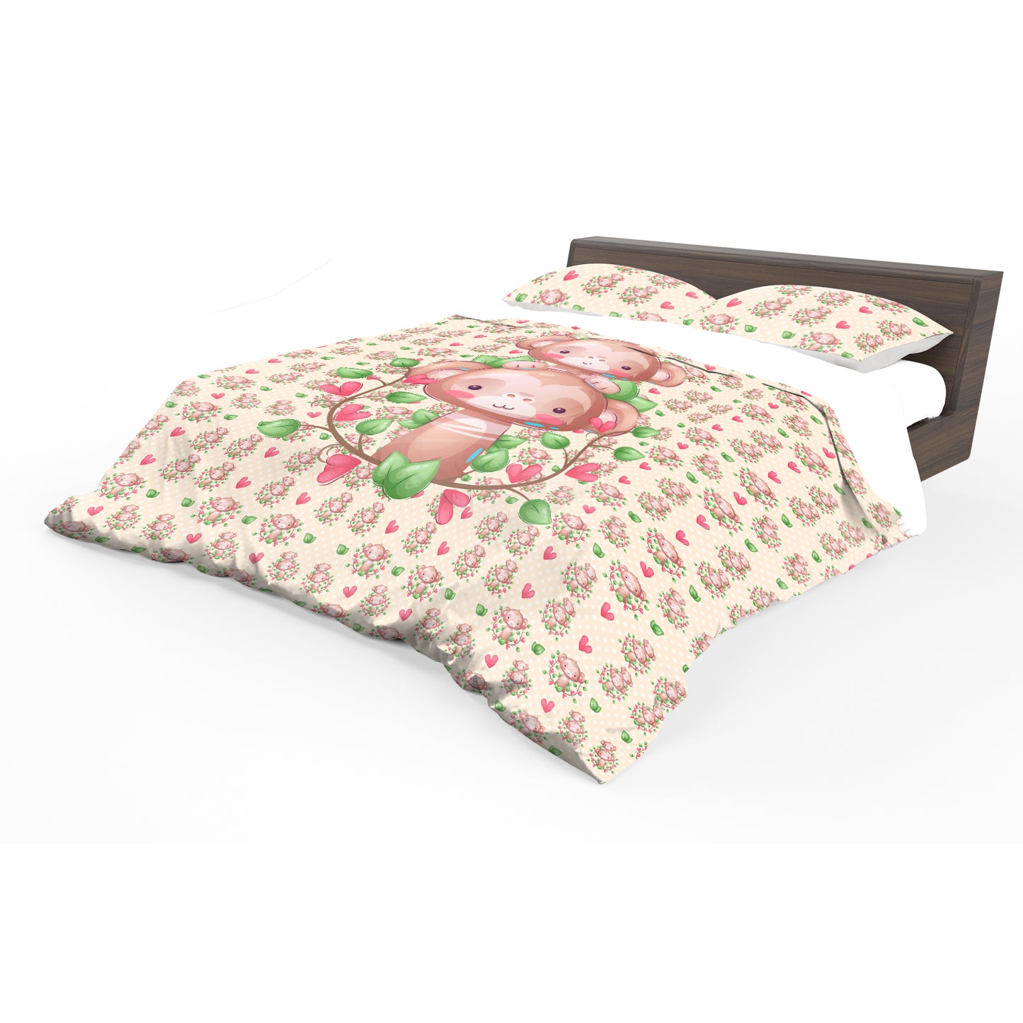 Cute Monkeys Kids Duvet Cover Set