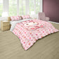 Cute Pink Hippo Kids Duvet Cover Set