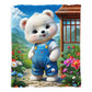 Cute Polar Bear Baby Fleece Blanket