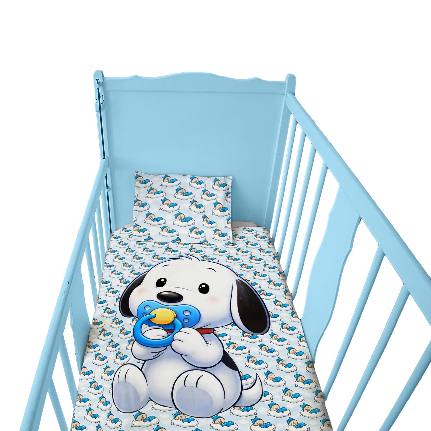 Cute Puppy Cot Set