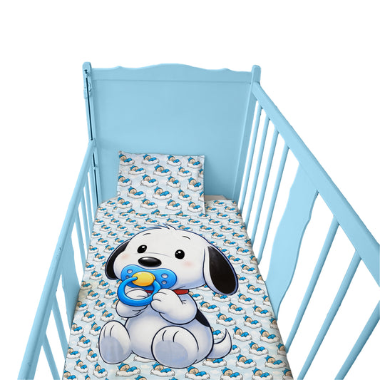 Cute Puppy Cot Set