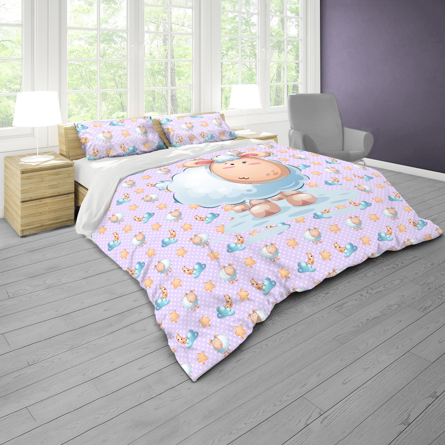 Cute Sheep Kids Duvet Cover Set