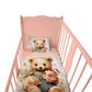 Cute Soft Floral Teddy Cot Set