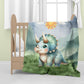 Cute Triceratops Baby Fleece Blanket