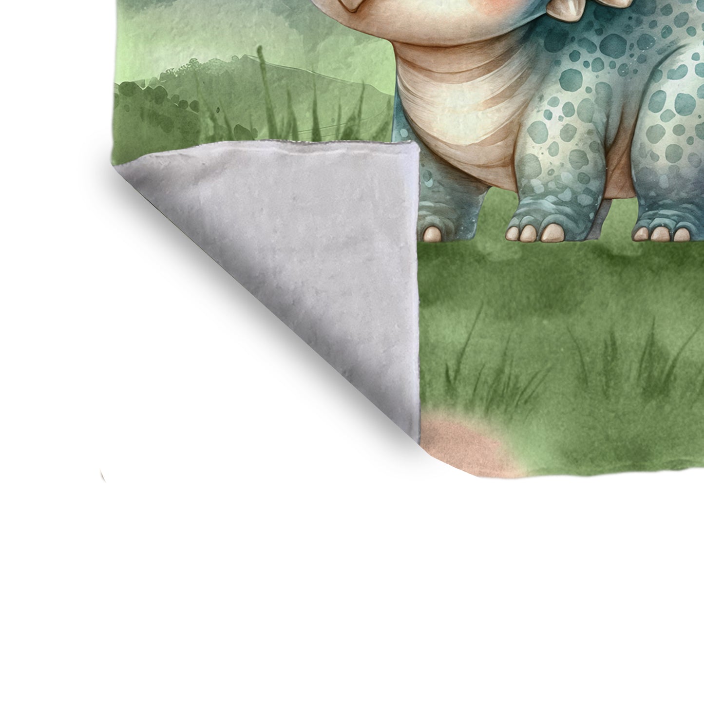 Cute Triceratops Baby Fleece Blanket