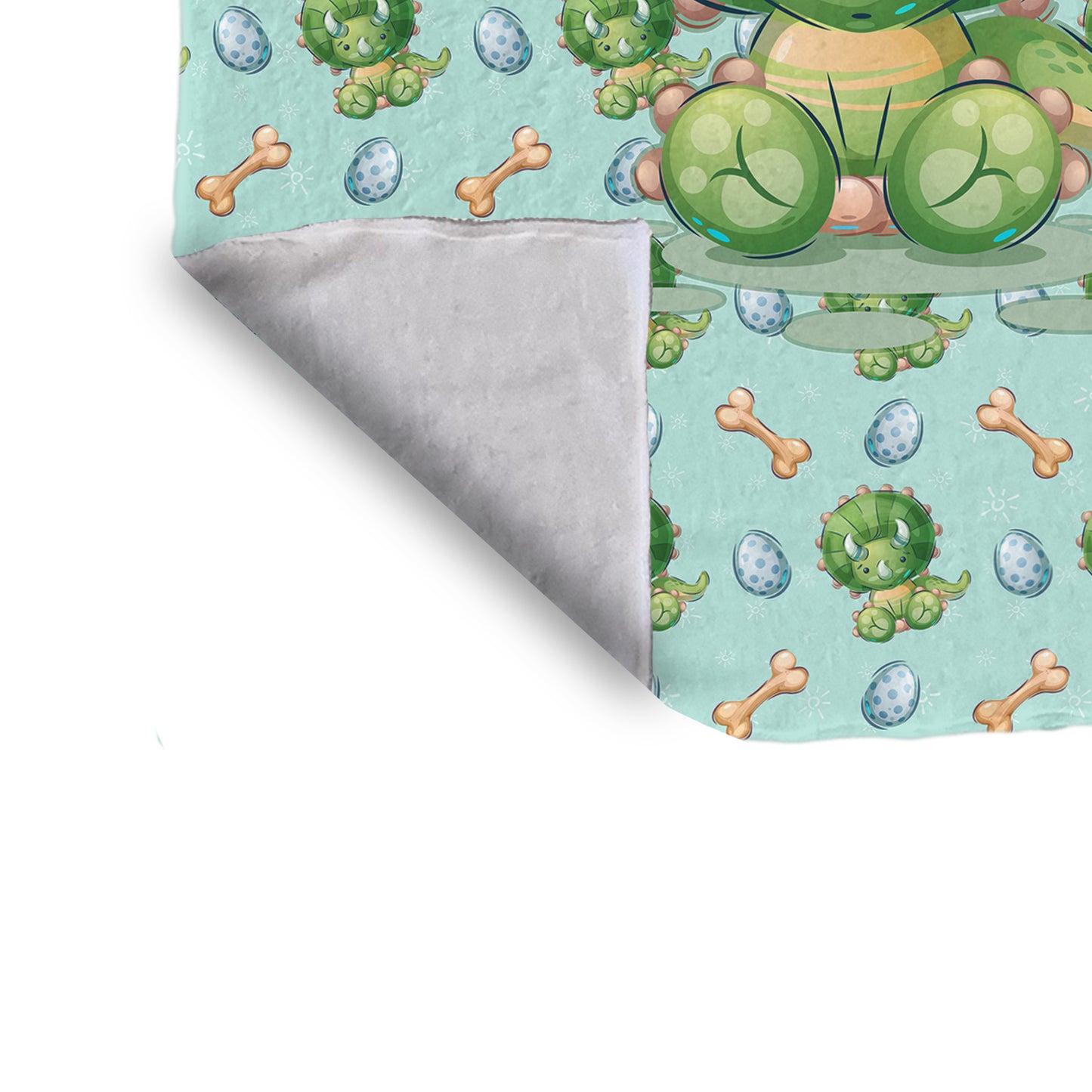 Cute Triceratops Baby Fleece Blanket