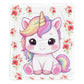 Cute Unicorn Baby Fleece Blanket by Mark van Vuuren