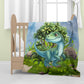 Cute Velociraptor Baby Fleece Blanket