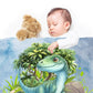 Cute Velociraptor Baby Fleece Blanket