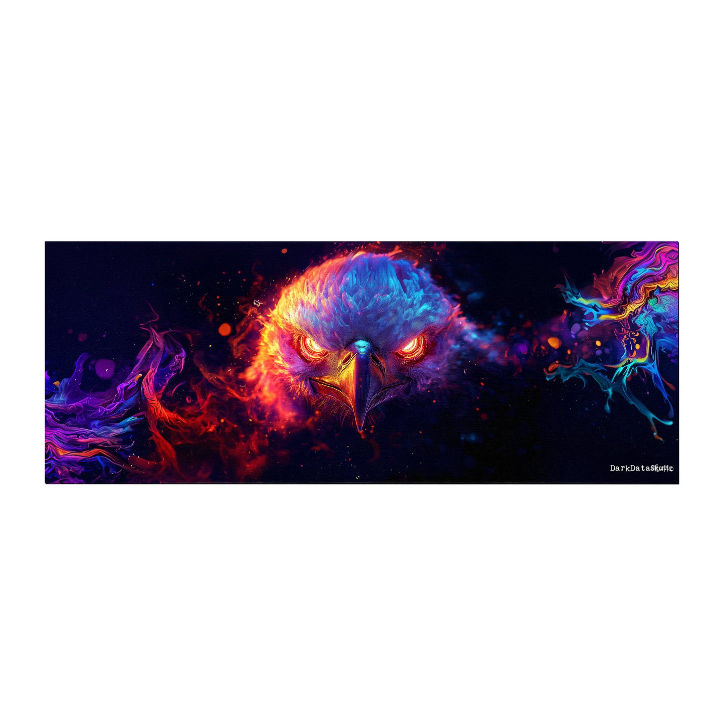 Cyberpunk Eagle Large Desk Pad by Wikus Schalkwyk