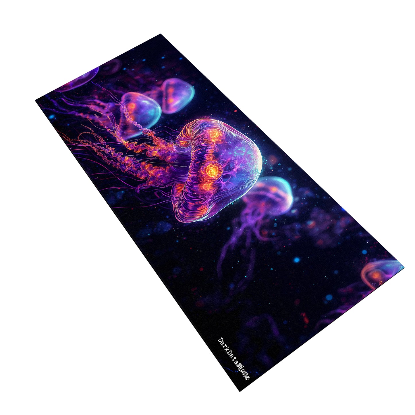 Cyberpunk Jellyfish Large Desk Pad by Wikus Schalkwyk
