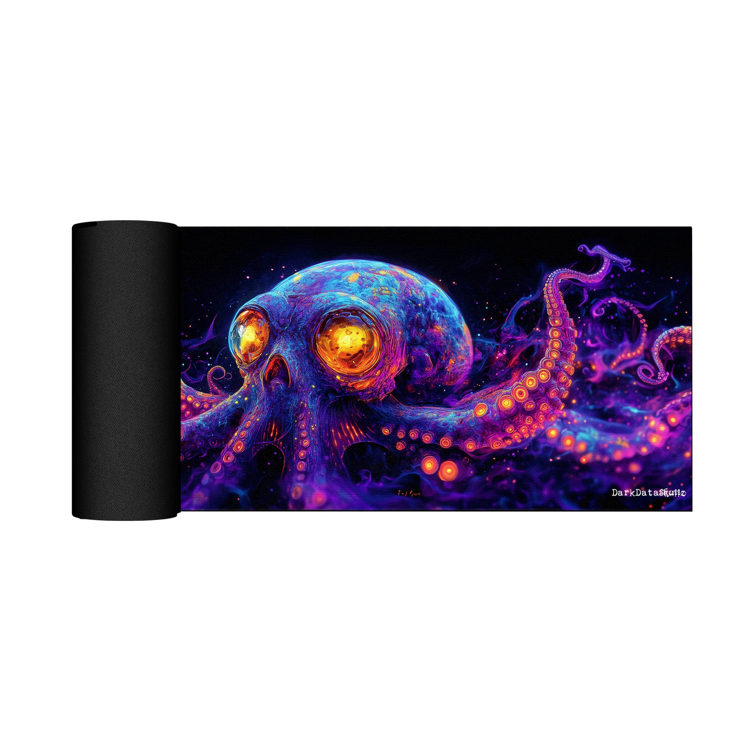 Cyberpunk Octopus Large Desk Pad by Wikus Schalkwyk