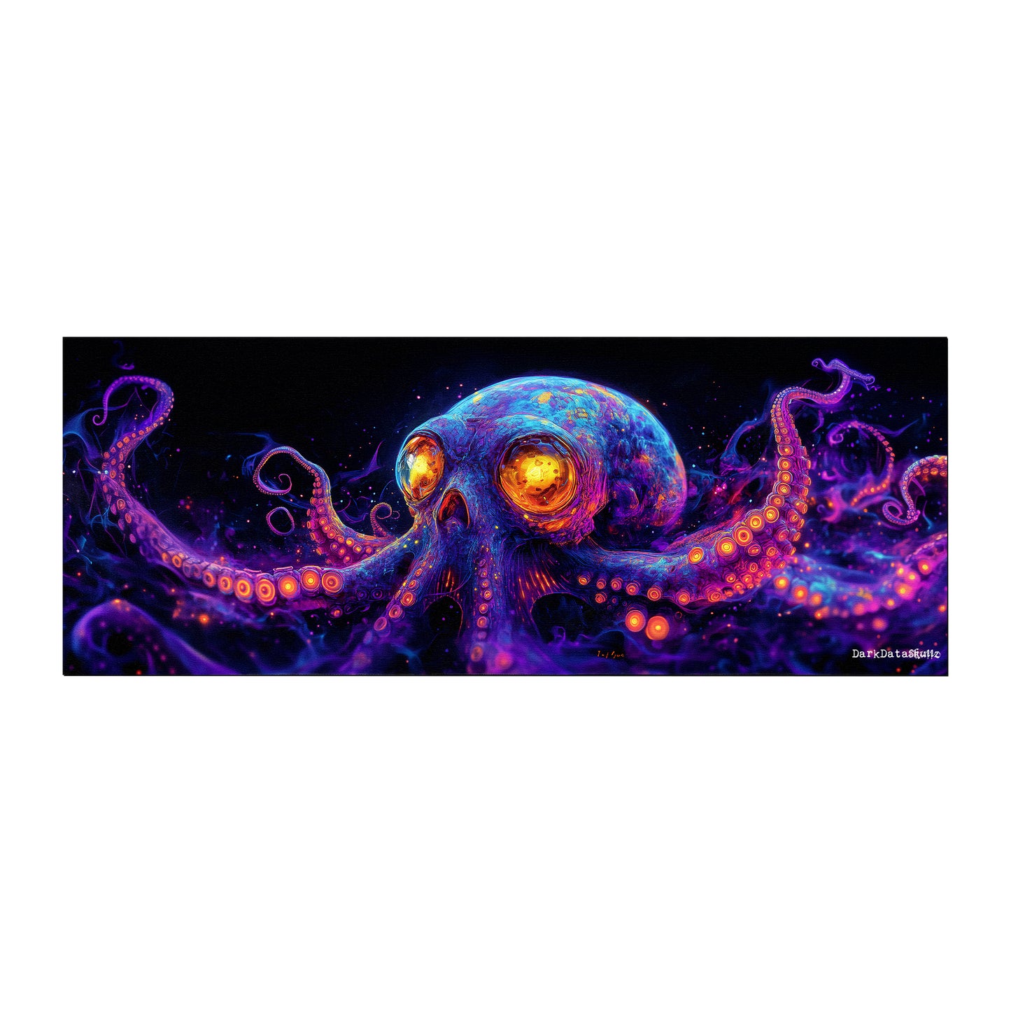 Cyberpunk Octopus Large Desk Pad by Wikus Schalkwyk